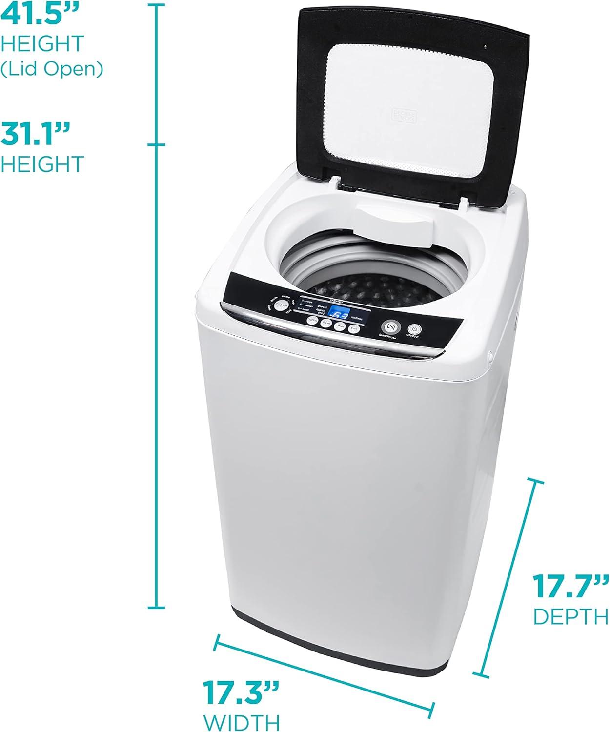 Compact White Stainless Steel Top-Loading Portable Washer