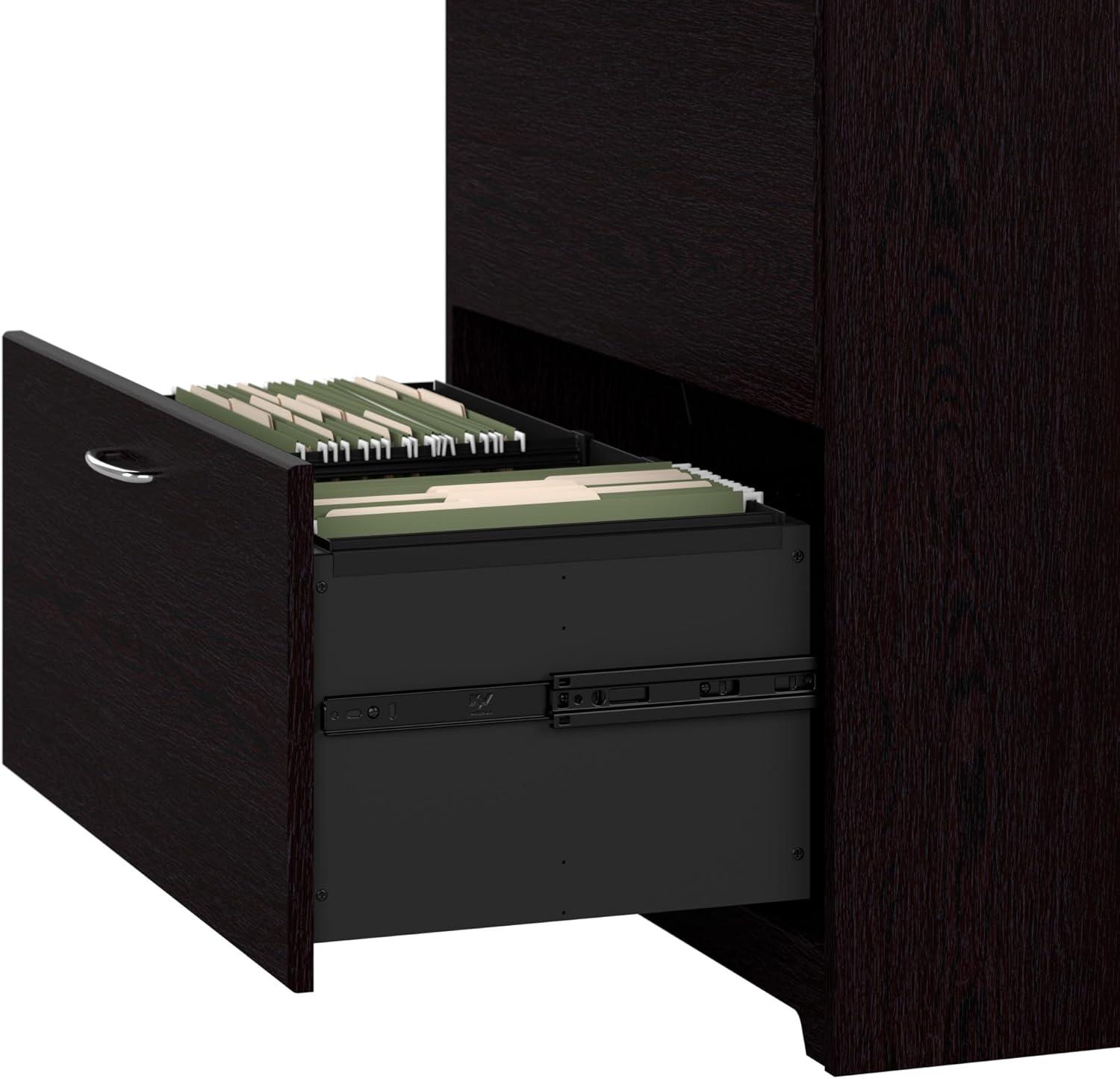 Bush Furniture Cabot Lateral File Cabinet, 2 Drawer, Espresso Oak