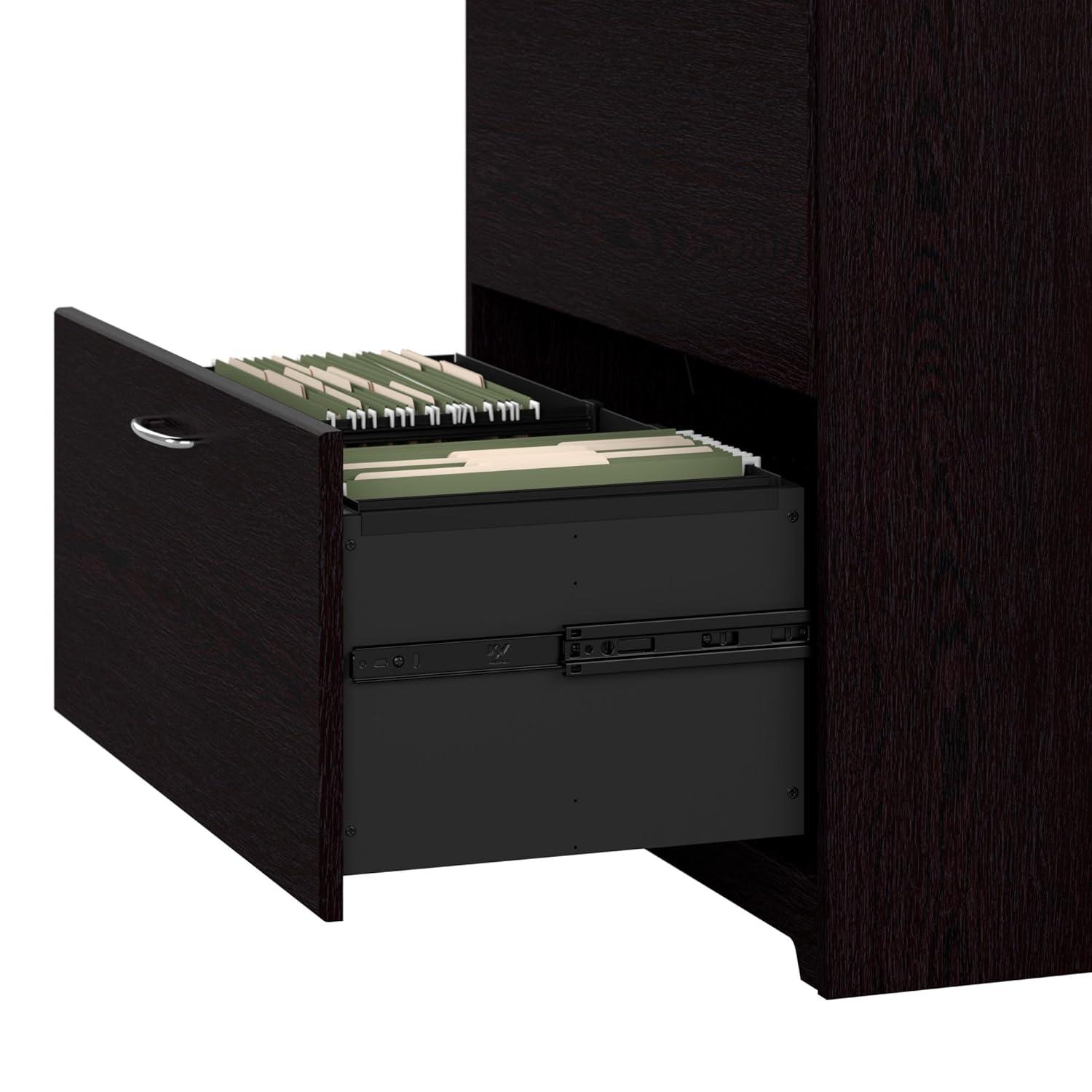 Bush Furniture Cabot Lateral File Cabinet, 2 Drawer, Espresso Oak