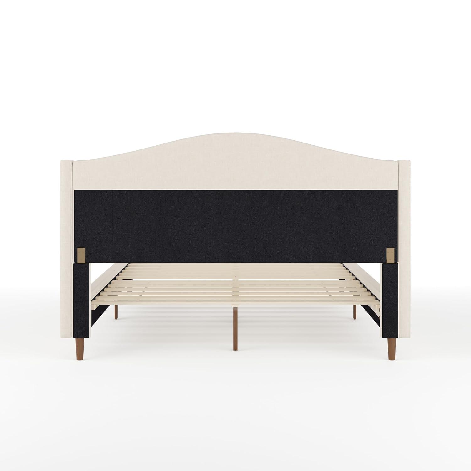 Martha Stewart Martha Stewart Amelia Upholstered Platform Bed With Curved Headboard