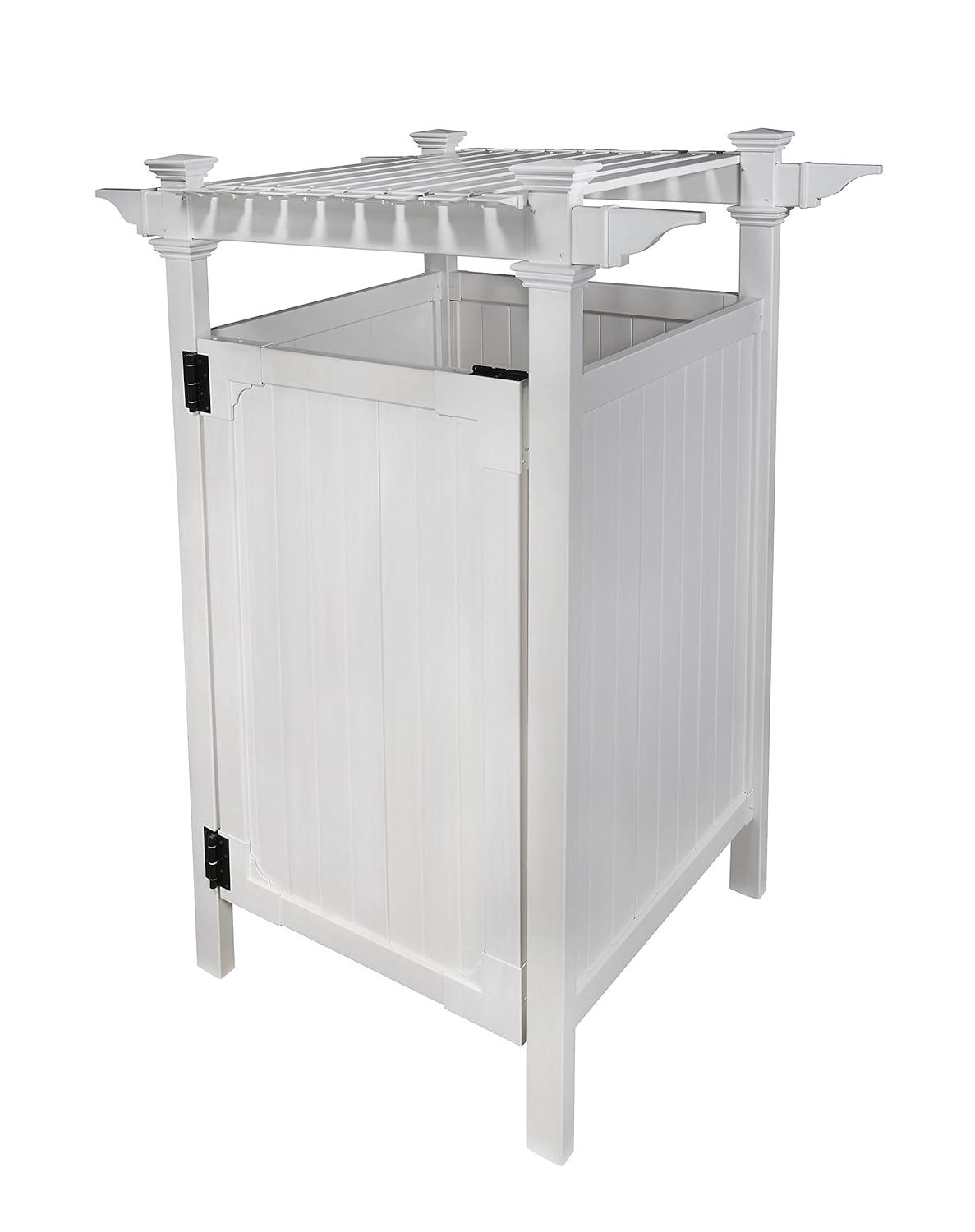 7.395 ft. x 3 ft. Vinyl Hampton Premium Outdoor Shower Enclosure Kit-(Unassembled 3-Box Unit)