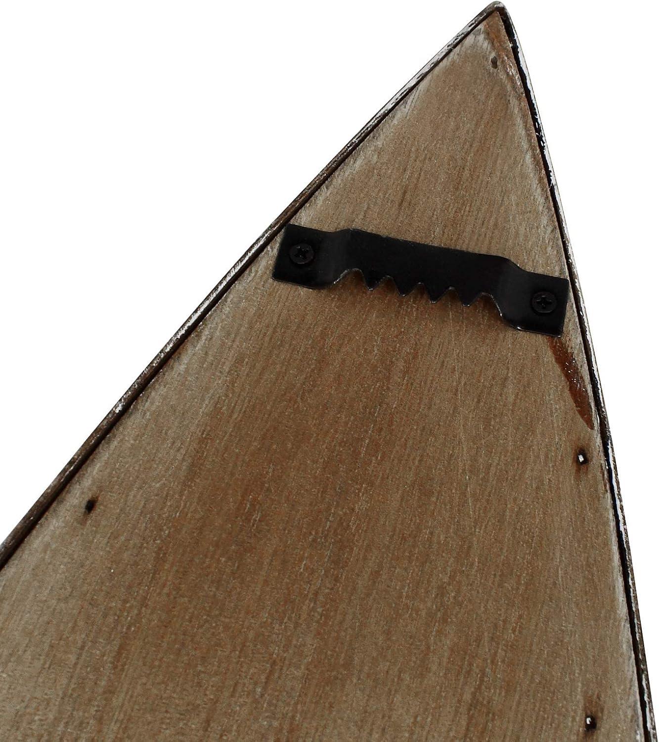 Attraction Design Wooden Boat Decor Hanging Wood Boat Decoration for Wall,Rustic Nautical Boat Decor Beach Theme Home Decoration Boat Sculpture Home Decor for Bathroom Bedroom Lake House Decoration