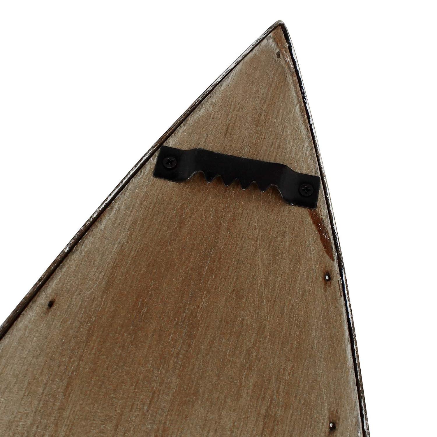 Attraction Design Wooden Boat Wall Decor - Rustic Nautical Beach Theme Hanging Decoration - Sculpture for Bathroom, Bedroom, Lake House