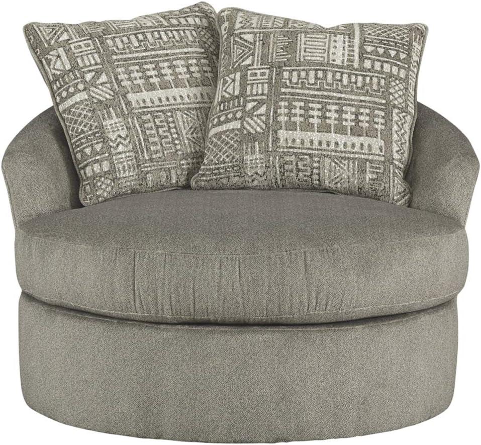 Soletren Upholstered Swivel Barrel Chair