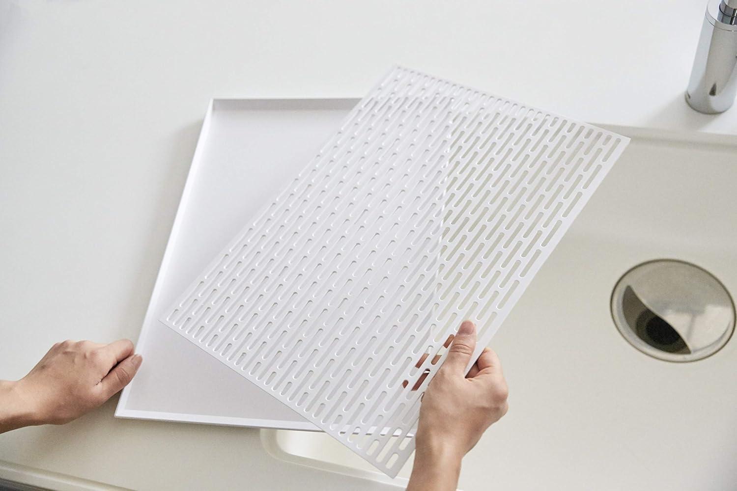 Yamazaki Home Yamazaki Home Sink-Side Draining Mat - Kitchen Dish Rack Tray Drainer, Plastic