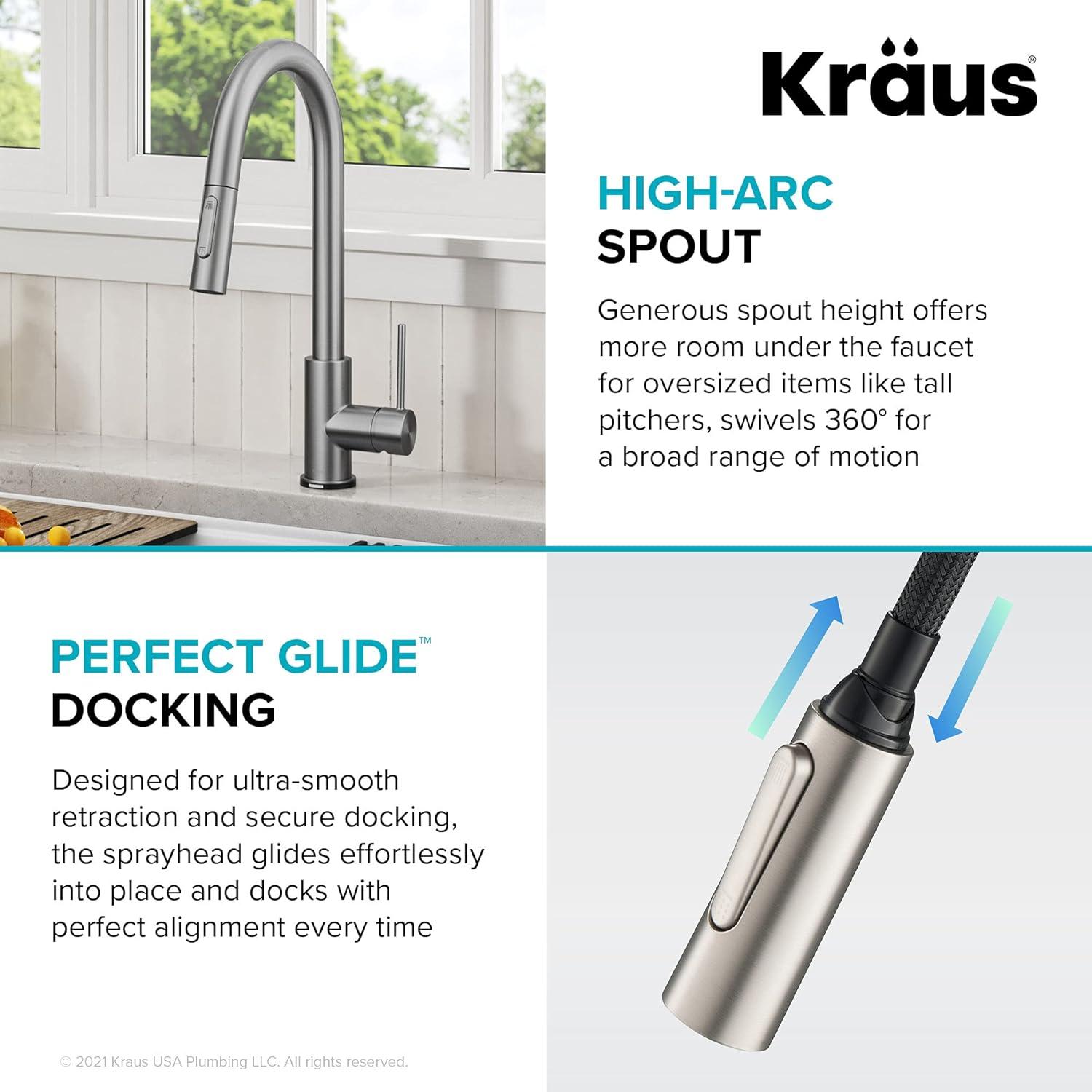 Spot Free Stainless Steel Touch Kitchen Faucet with Pull-Down Sprayer