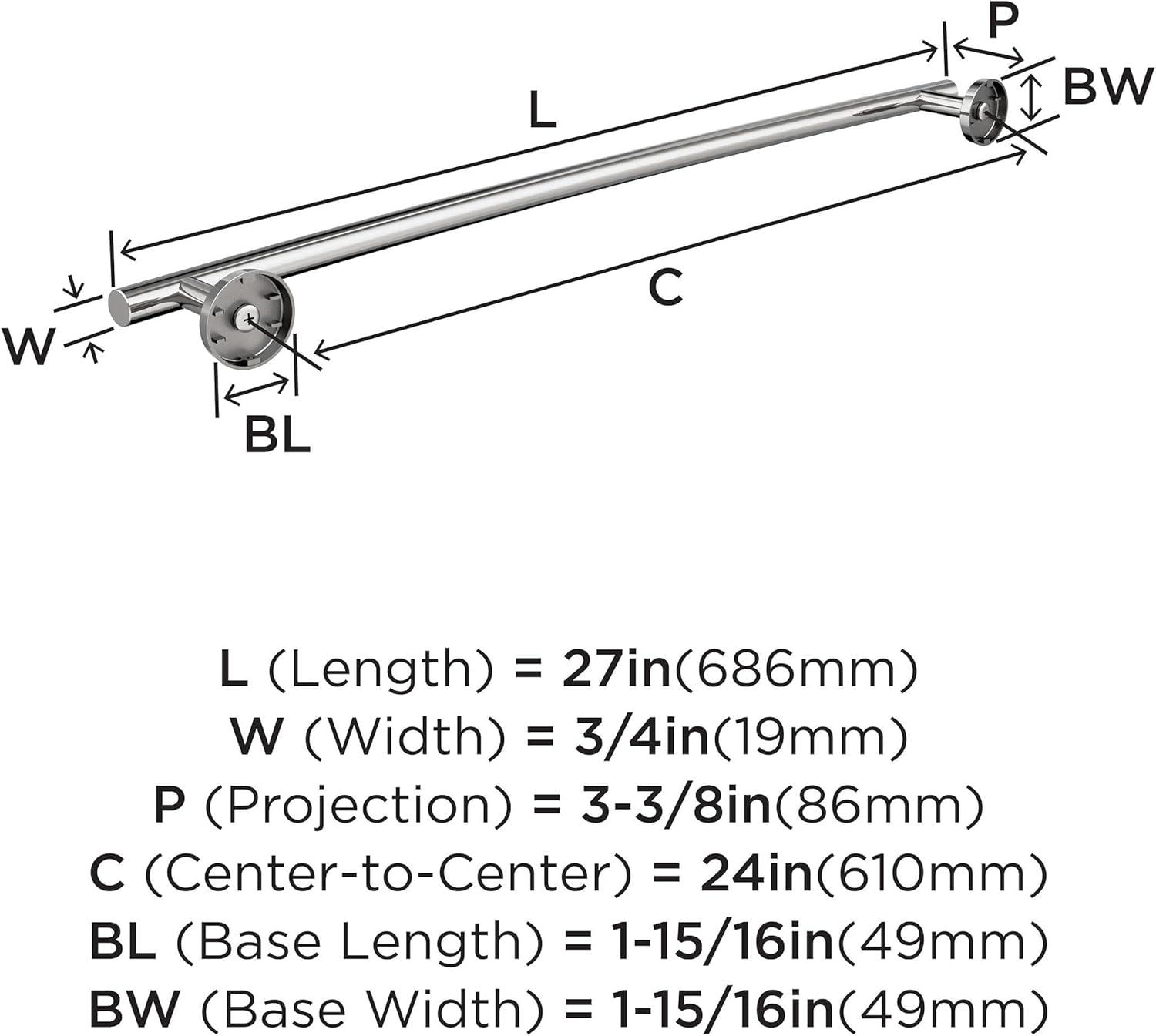 Amerock Arrondi Wall Mounted Towel Bar