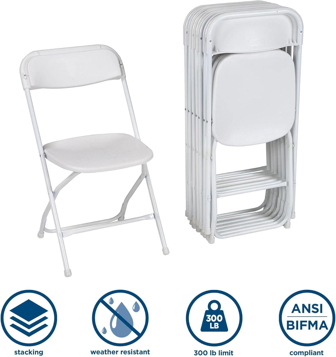 ZOWN Premium Commercial Plastic Stacking, Indoor/Outdoor Folding Chair