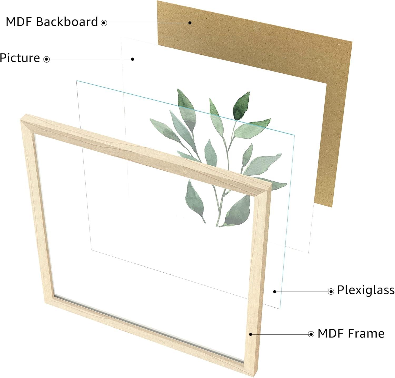 ArtbyHannah Canvas Wall Art Prints, Unframed Botanical Pictures Wall Decor, Sage Green Leaf Plant Poster for Bedroom Decorations & Gift (10x10 Inch, 4 Pack)