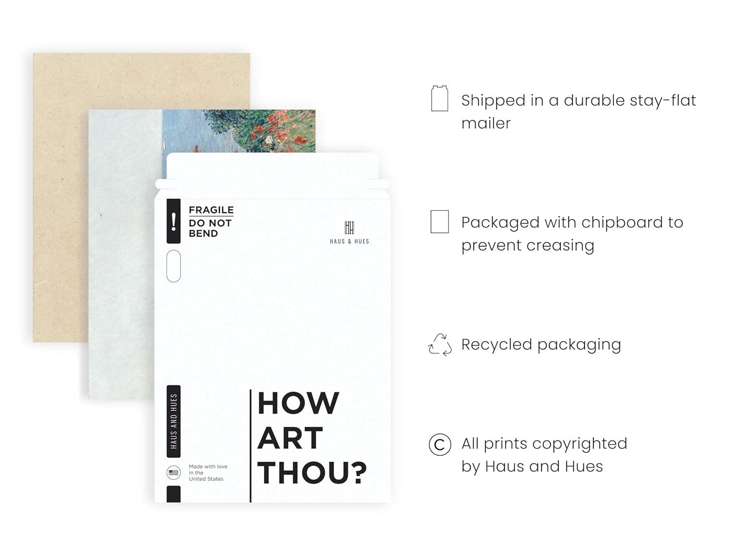 HAUS AND HUES Wildflower Wall Art Prints - Vintage Flower Wall Art and Paintings for Living Room, Floral Wall Art and Nature Pictures Wall Decor (8x10 Unframed)