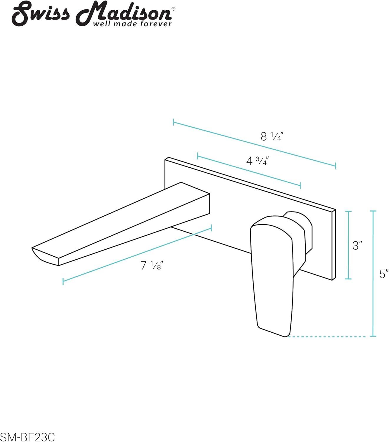 Monaco Single-Handle, Wall-Mount, Bathroom Faucet