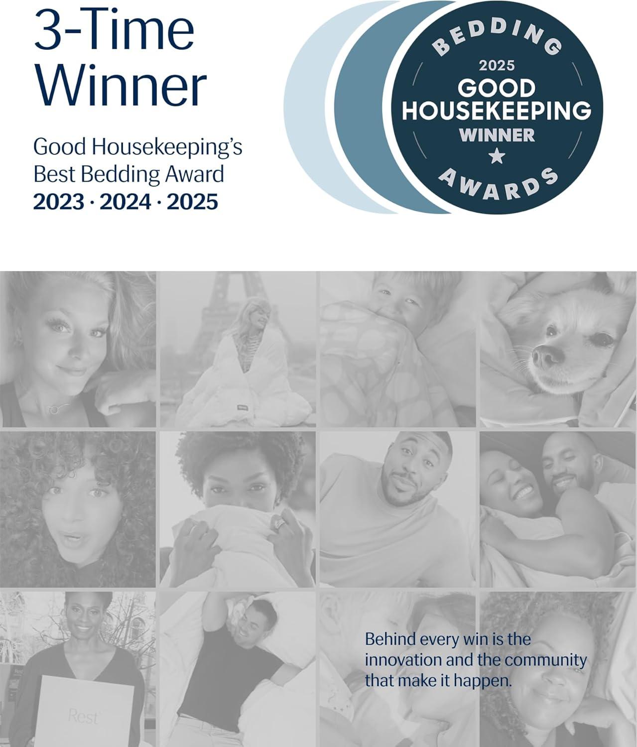 REST REST Evercool Award-Winning Cooling Comforter – Ultra Soft, Breathable, Lightweight, Hypoallergenic, All-Season Comforter for Hot Sleepers, Machine Washable