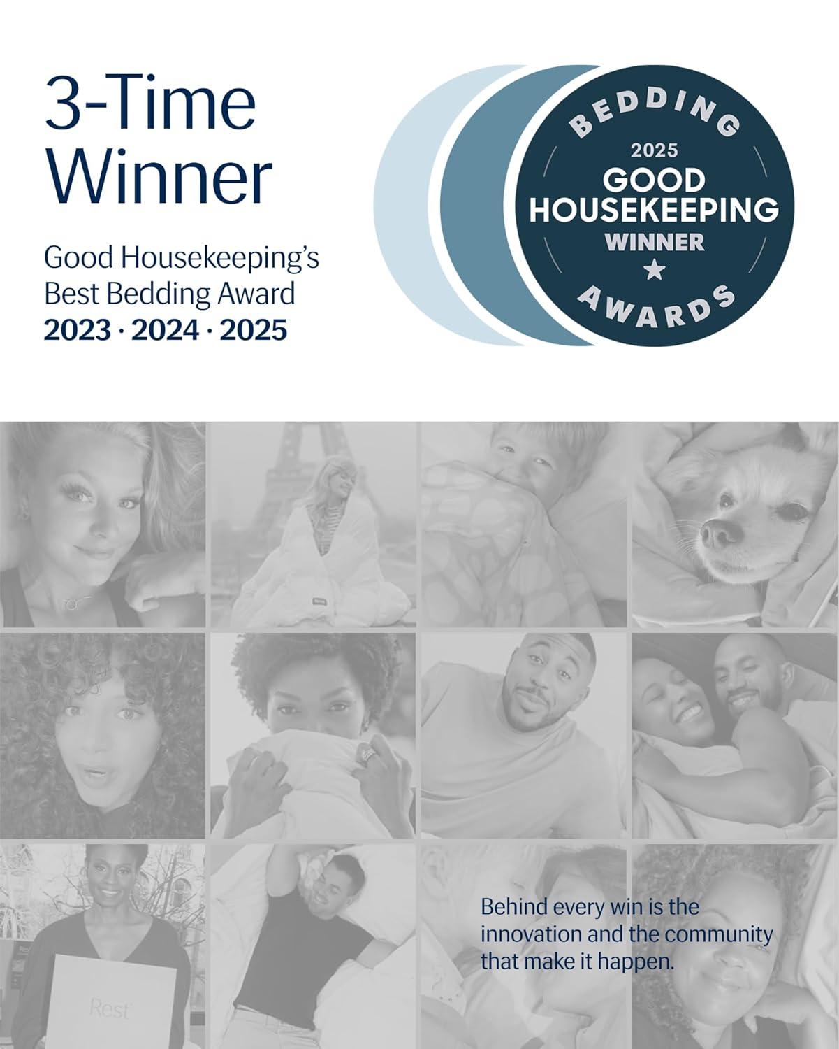 REST REST Evercool Award-Winning Cooling Comforter – Ultra Soft, Breathable, Lightweight, Hypoallergenic, All-Season Comforter for Hot Sleepers, Machine Washable