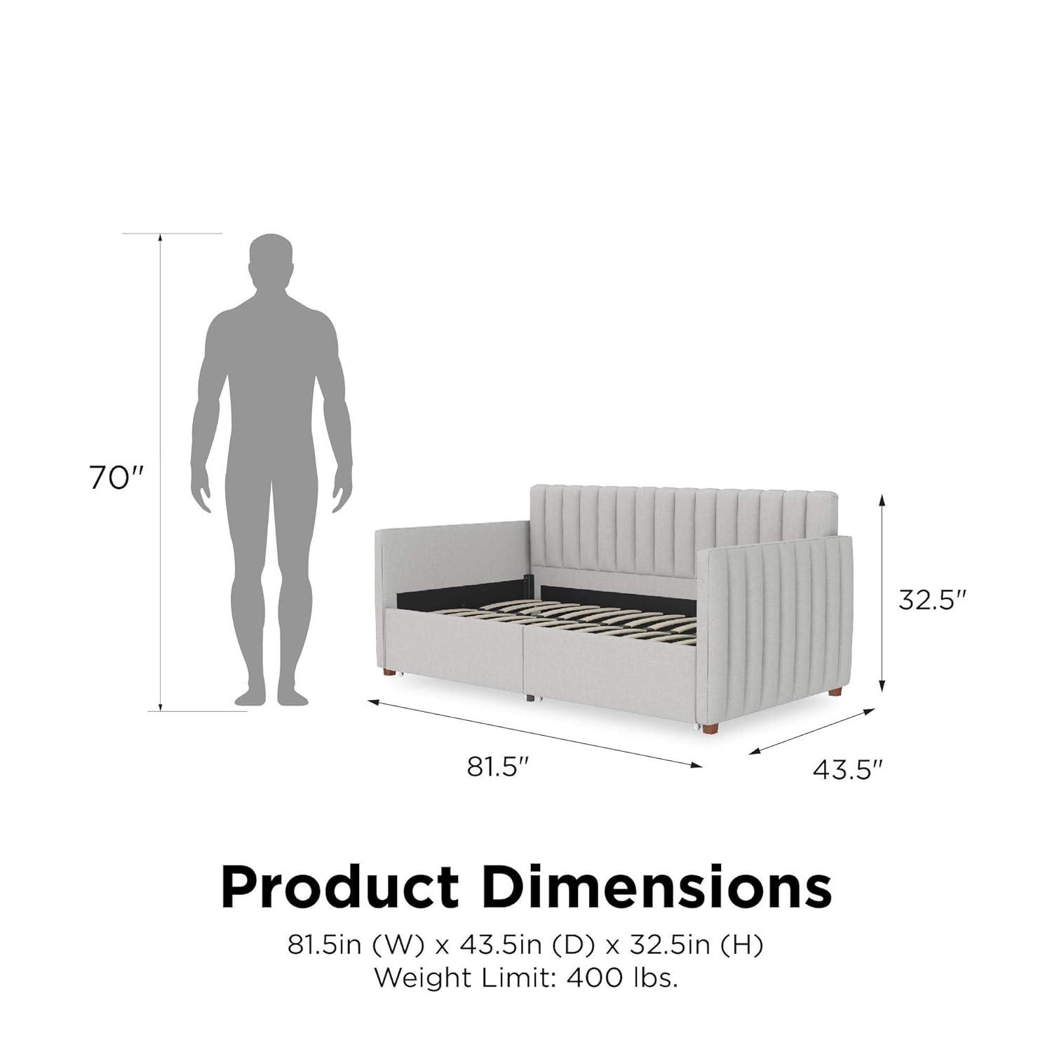 Brittany Upholstered Unfinished Platform Storage Bed