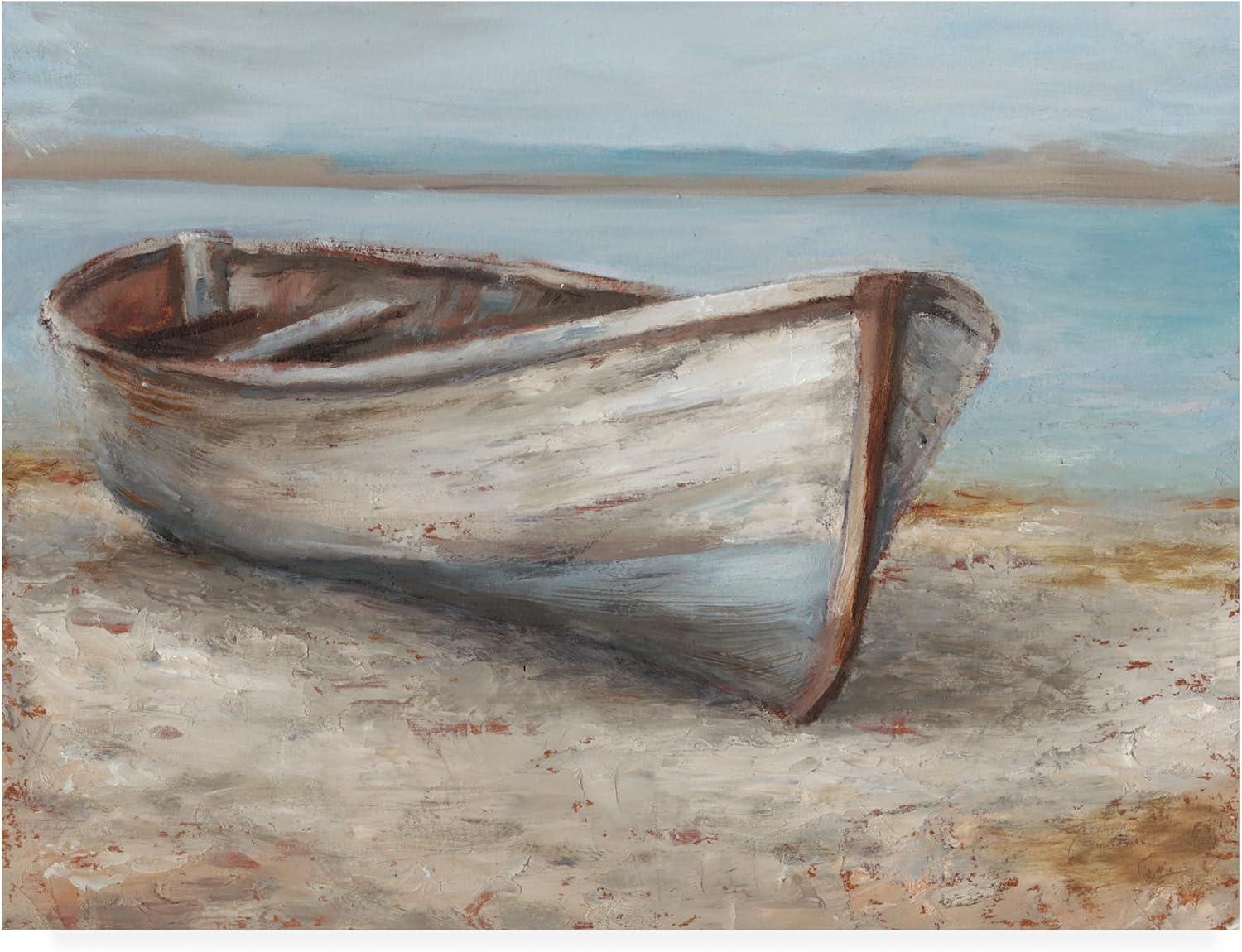 Trademark Fine Art -Ethan Harper 'Whitewashed Boat I' Canvas Art