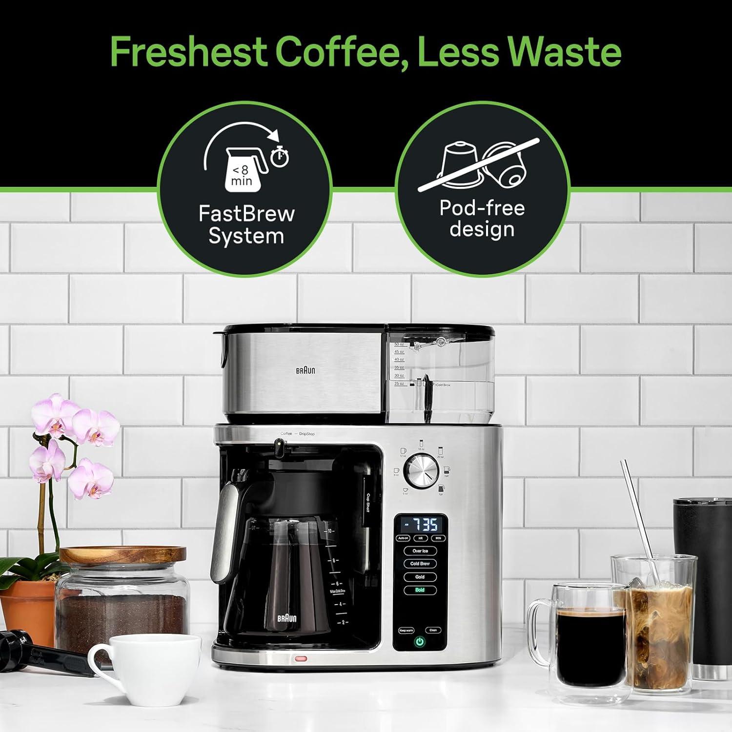 Braun ® MultiServe Plus 10-Cup Drip Coffee Maker with Cold Brew