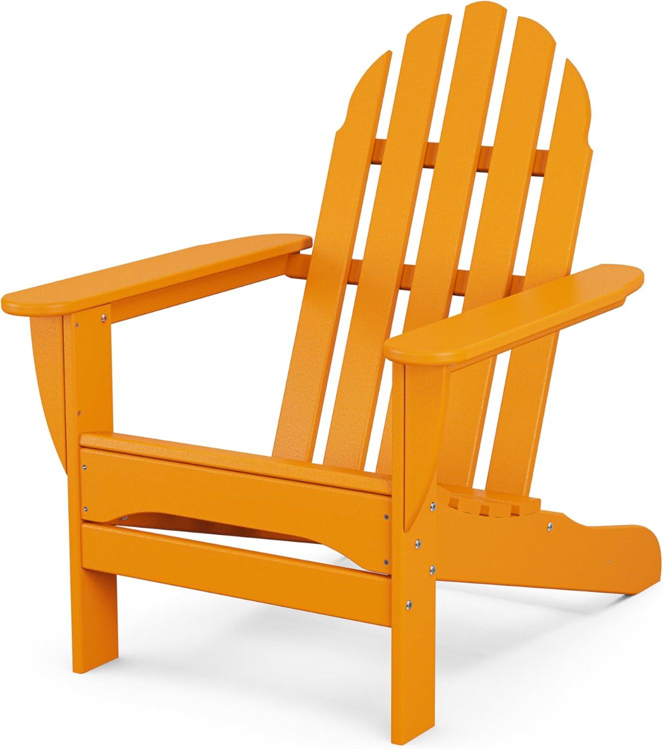 Tangerine HDPE Classic Outdoor Adirondack Chair with Arms