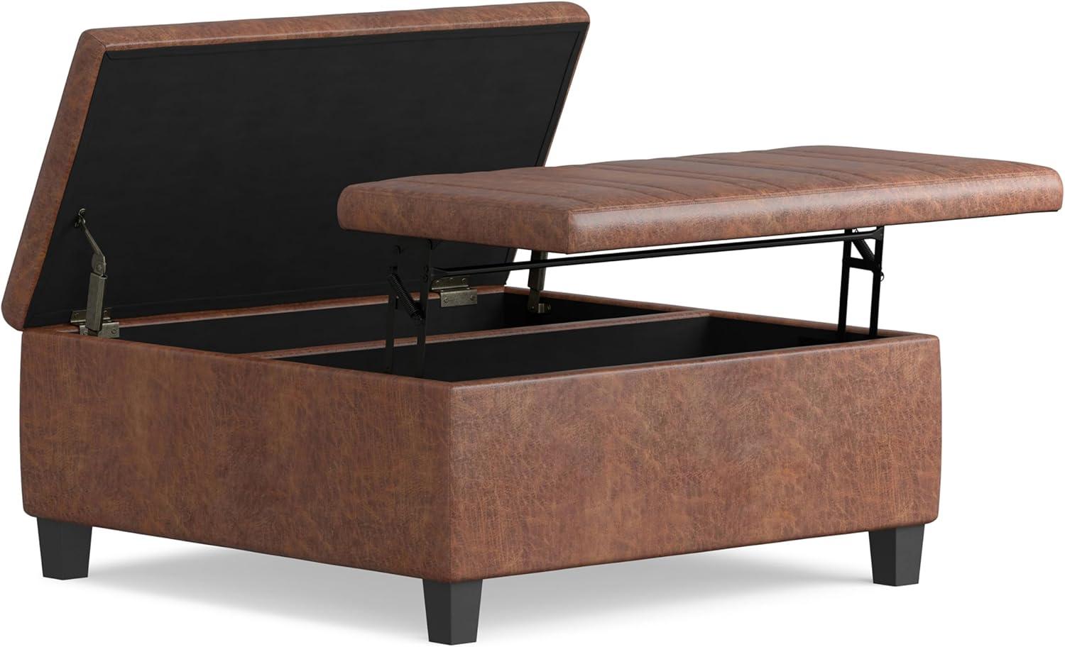Simpli Home Ellis Coffee Table Storage Ottoman