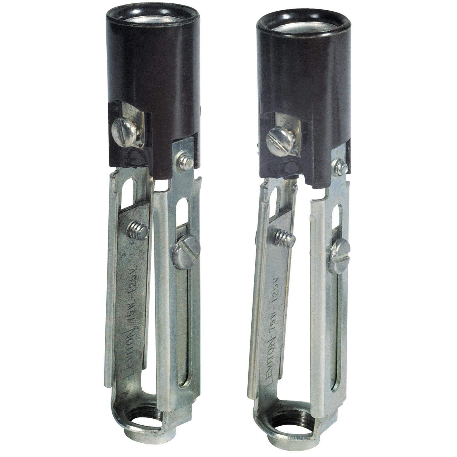 Adjustable Silver and Black Candelabra Socket Set