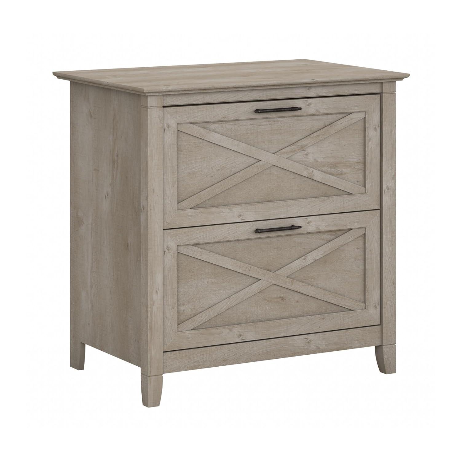 Rosalind Wheeler 2 Drawer Lateral File Cabinet In Washed Gray | Document Storage For Home Office | Accent Chest With Drawers | Wayfair