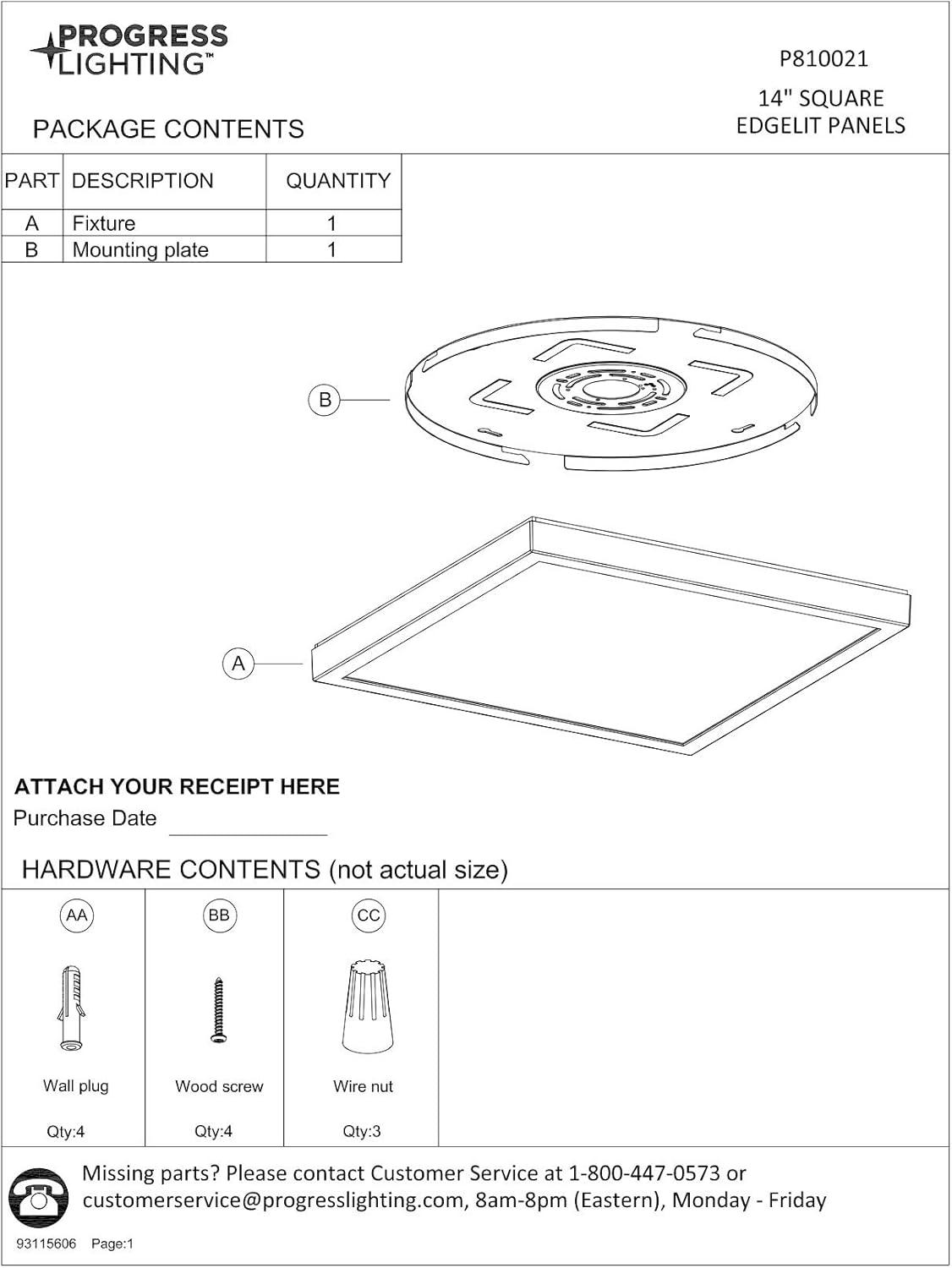 Everlume 14" White Polycarbonate LED Flush Mount with Edgelit Technology