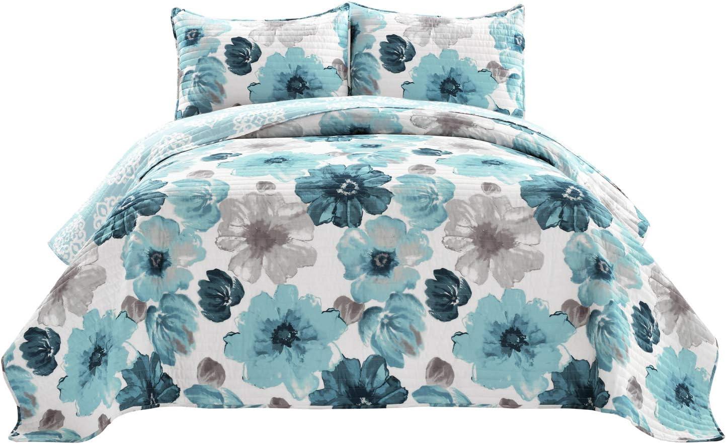 3pc Leah Quilt  Set - Lush Décor