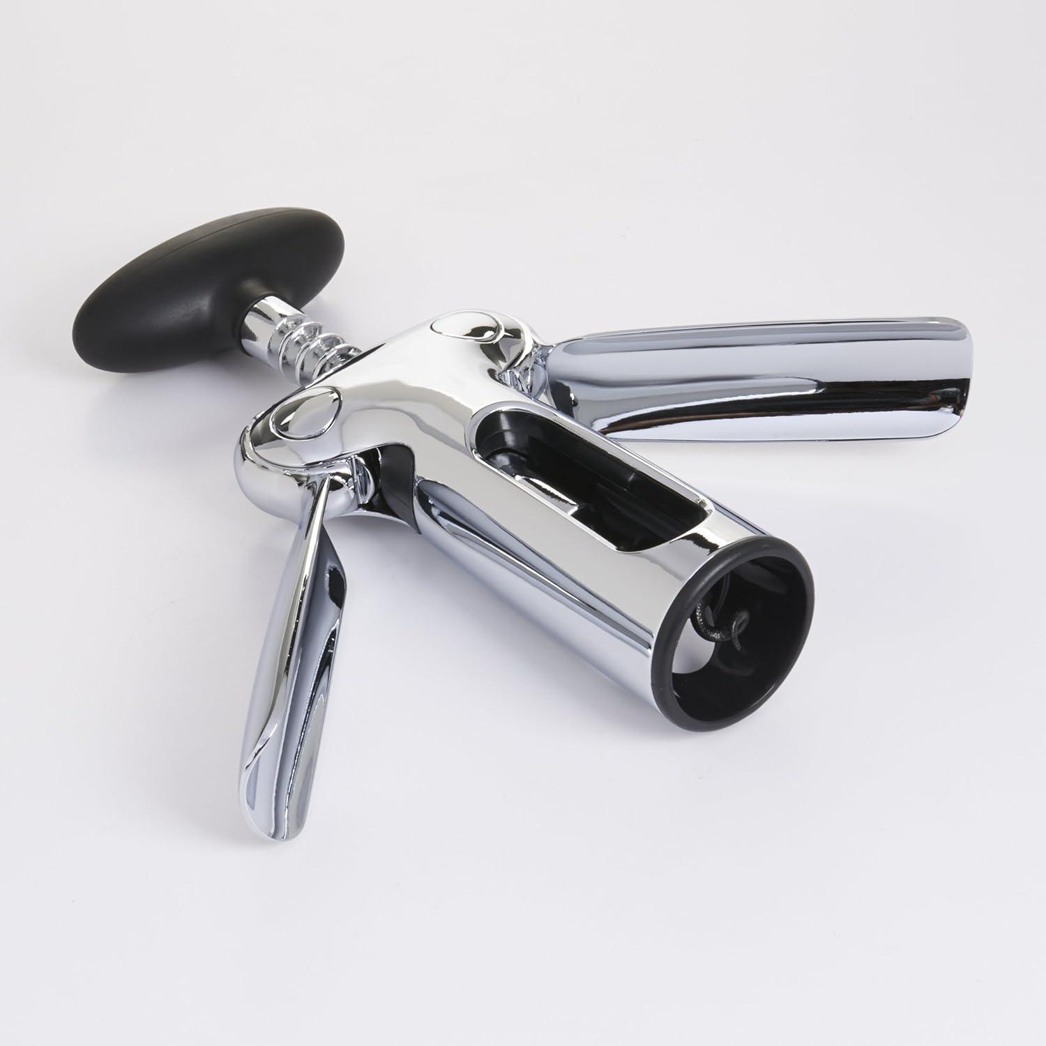 Stainless Steel Winged Corkscrew with Soft Knob Handle