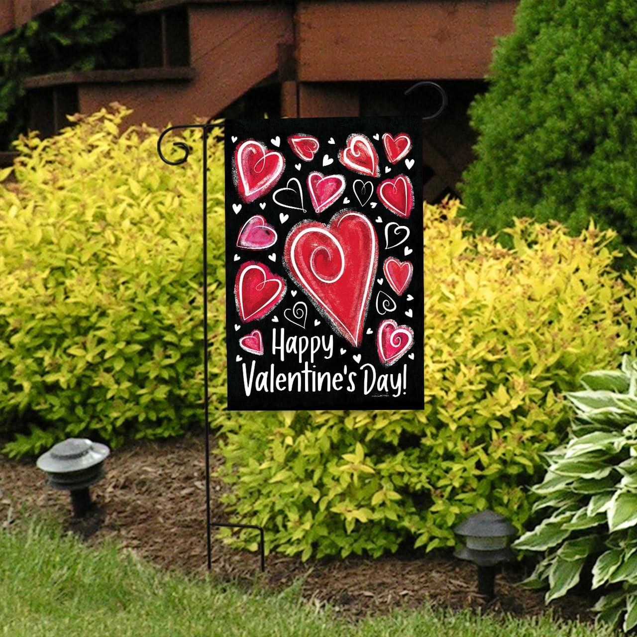 Briarwood Lane Valentine's Garden Flag 18x12.5 For Outdoor Valentine Heart Dance Garden Flag Flag For Valentine's Garden Flag Flags For Outside
