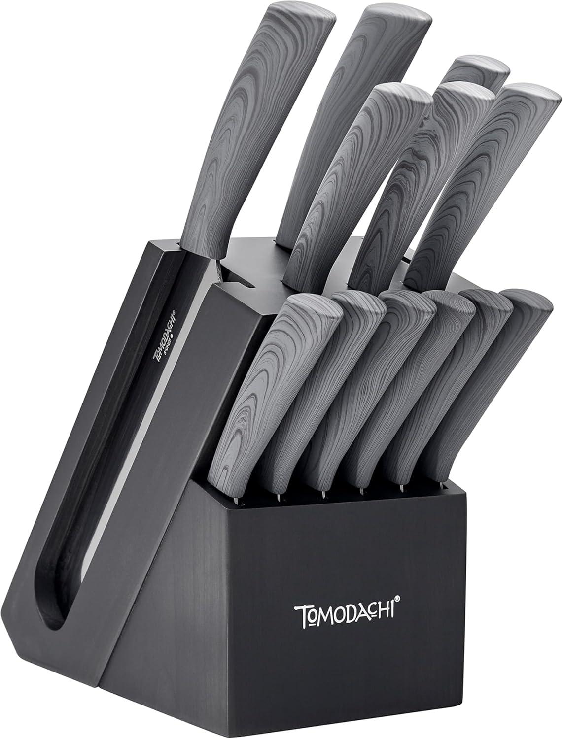 Tomodachi Raintree Ash 13 Piece Cutlery Knife Block Set