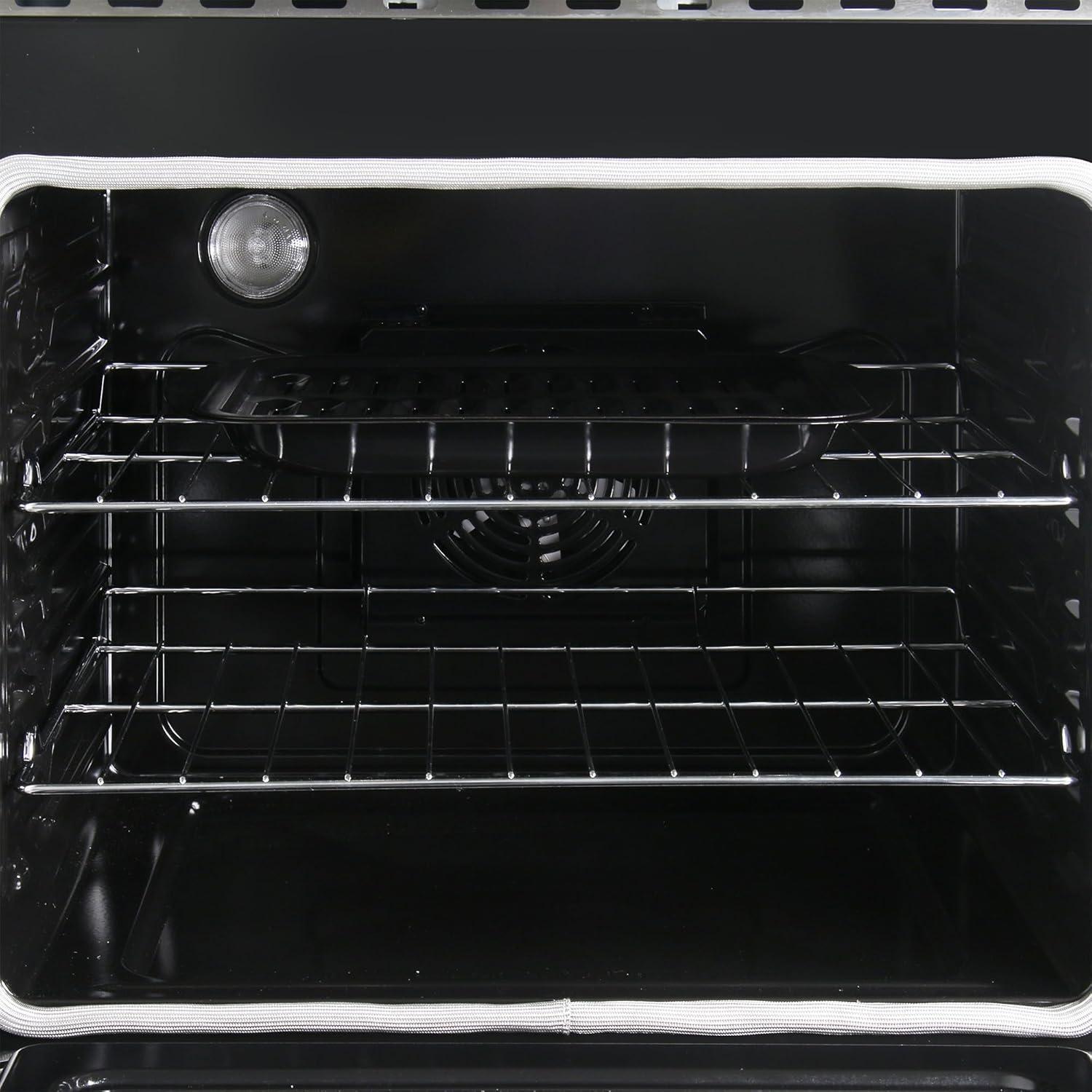 30 in. 4.8 cu. ft. Electric Range with 4-Burner Glass Cooktop and Convection Oven in Stainless Steel