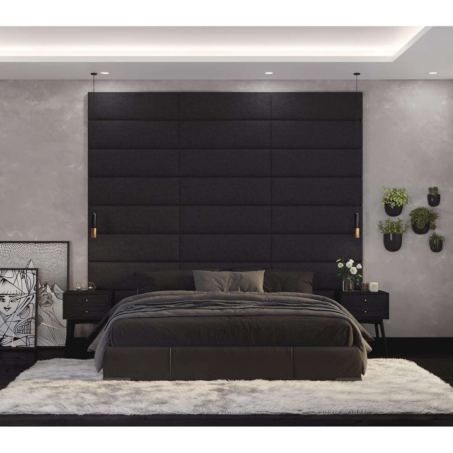 Panelist Modern Padded Headboard - Set of Wall Mounted Panels