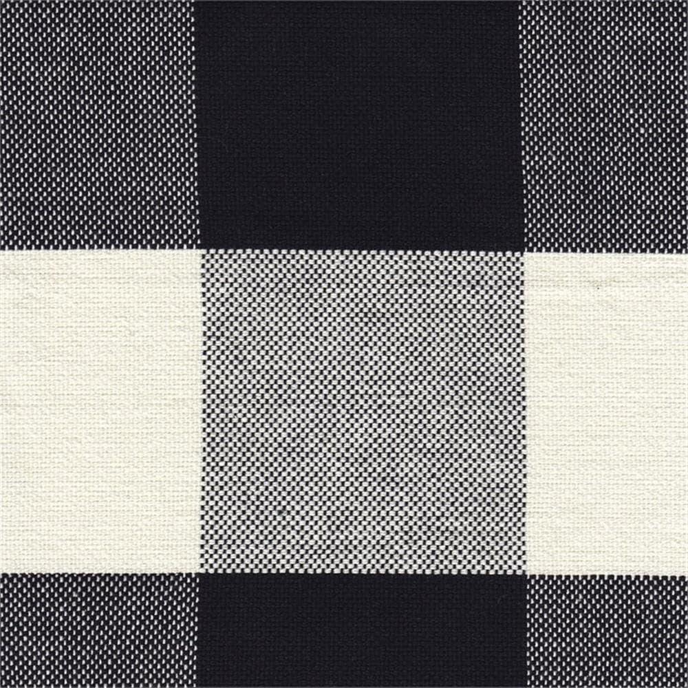 HomePop Modern Swoop Accent Armchair Black Plaid : Cotton Upholstery, Wood Legs, Foam Fill, No Assembly Required
