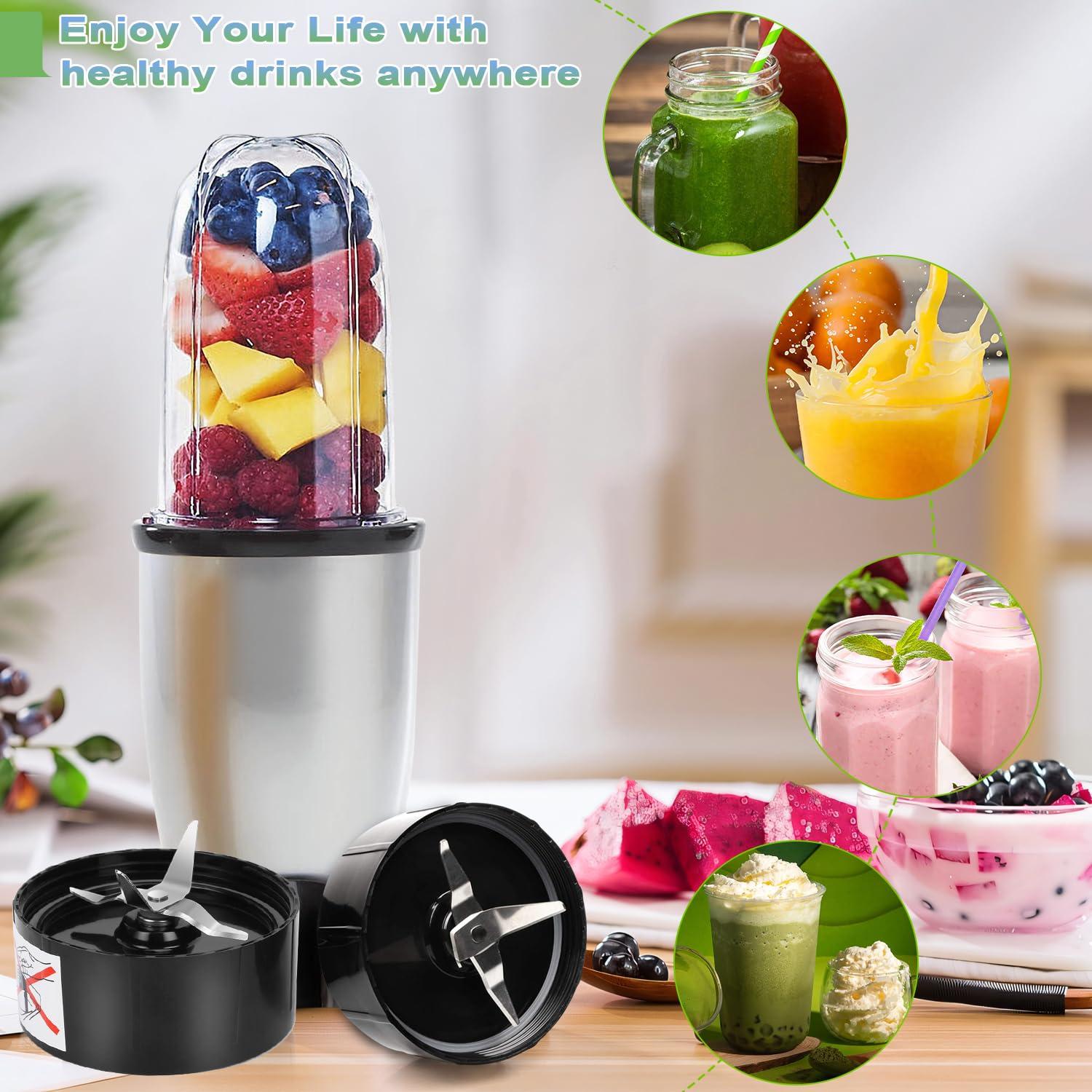 Cross Blades – 2-Pack Replacement Blender Blades Compatible with Magic Bullet 250W MB1001 Series, Includes Gaskets, Durable Stainless Steel for Smoothies, Shakes, and Food Prep