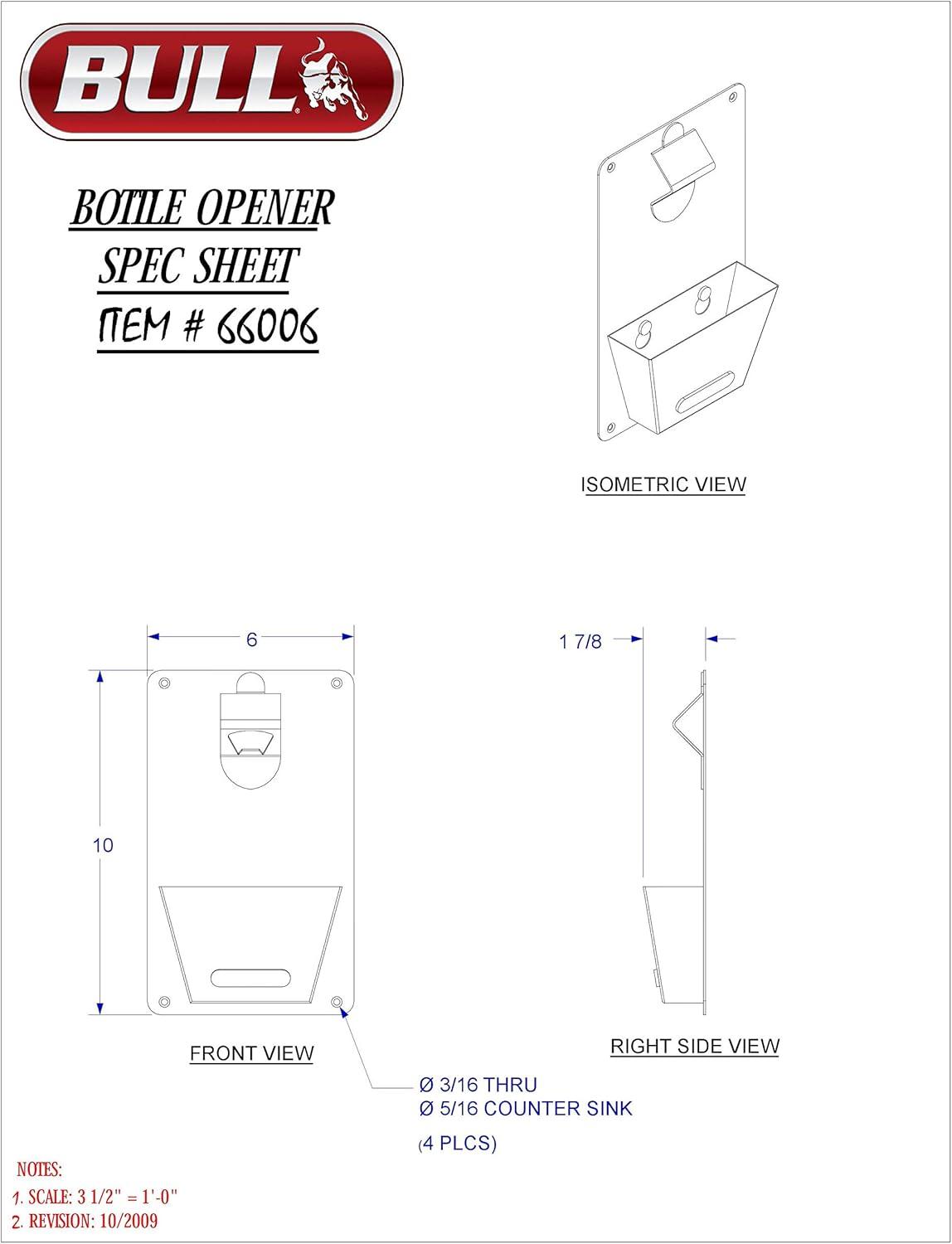 Bull Outdoor Products Bull Bottle Opener and Catch