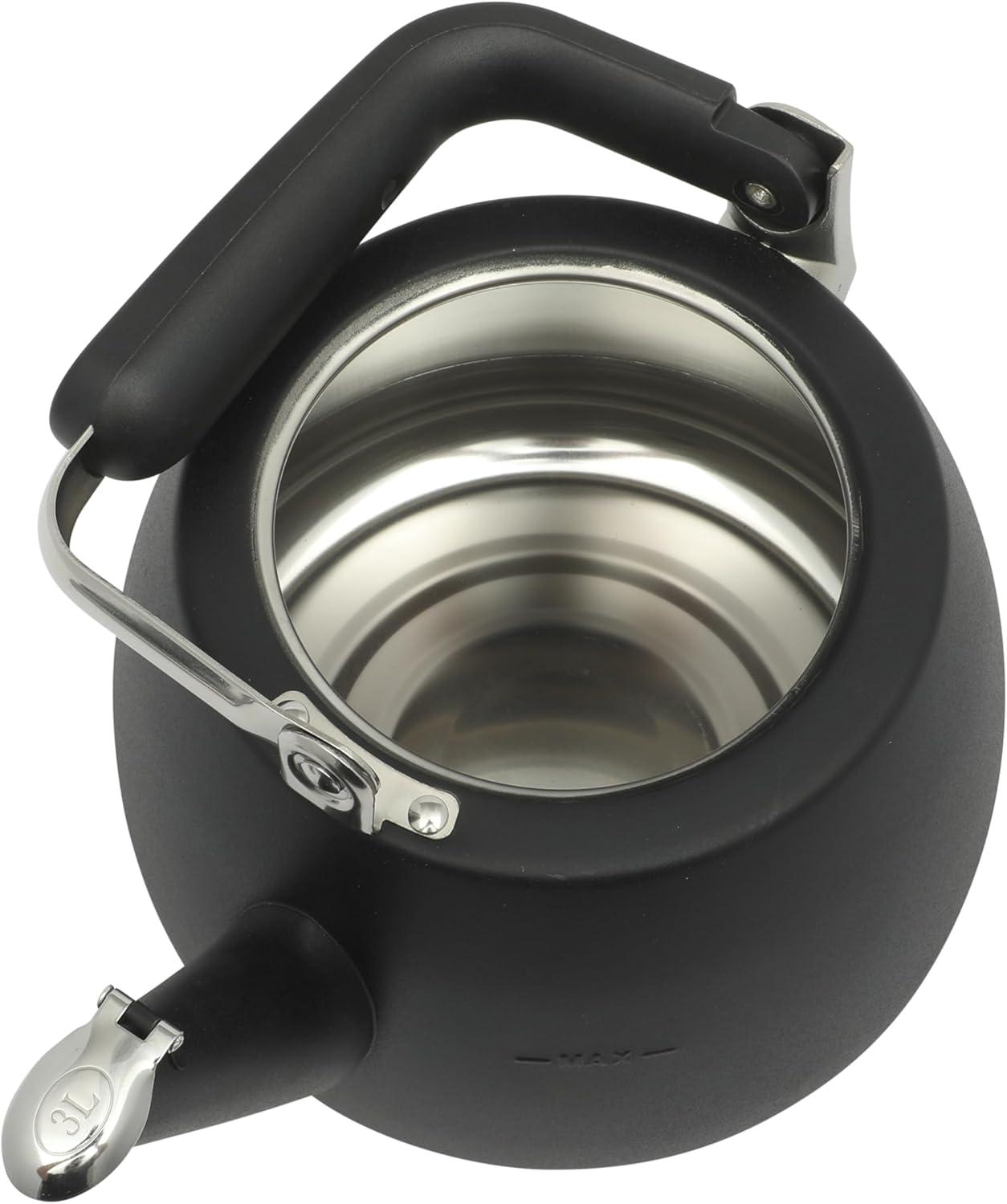 Sur La Table Kitchen Essentials Sur La Table Kitchen Essential Large 2 QT Heavy Gauge Stainless Steel Whistling Tea Kettle