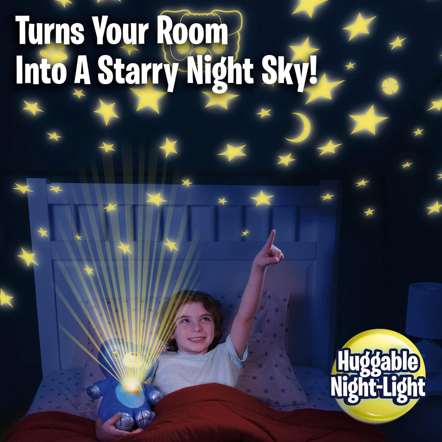 Ontel Star Belly Dream Lites, Stuffed Animal Night Light, Cuddly Blue Puppy