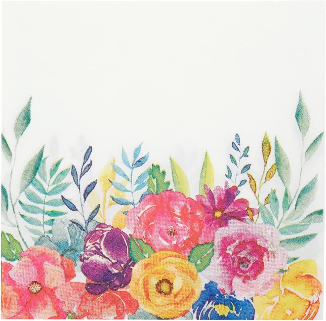 Juvale Juvale 144 Piece Flower Tea Party Supplies, Includes Disposable Floral Paper Plates, Napkins, Cups, Cutlery