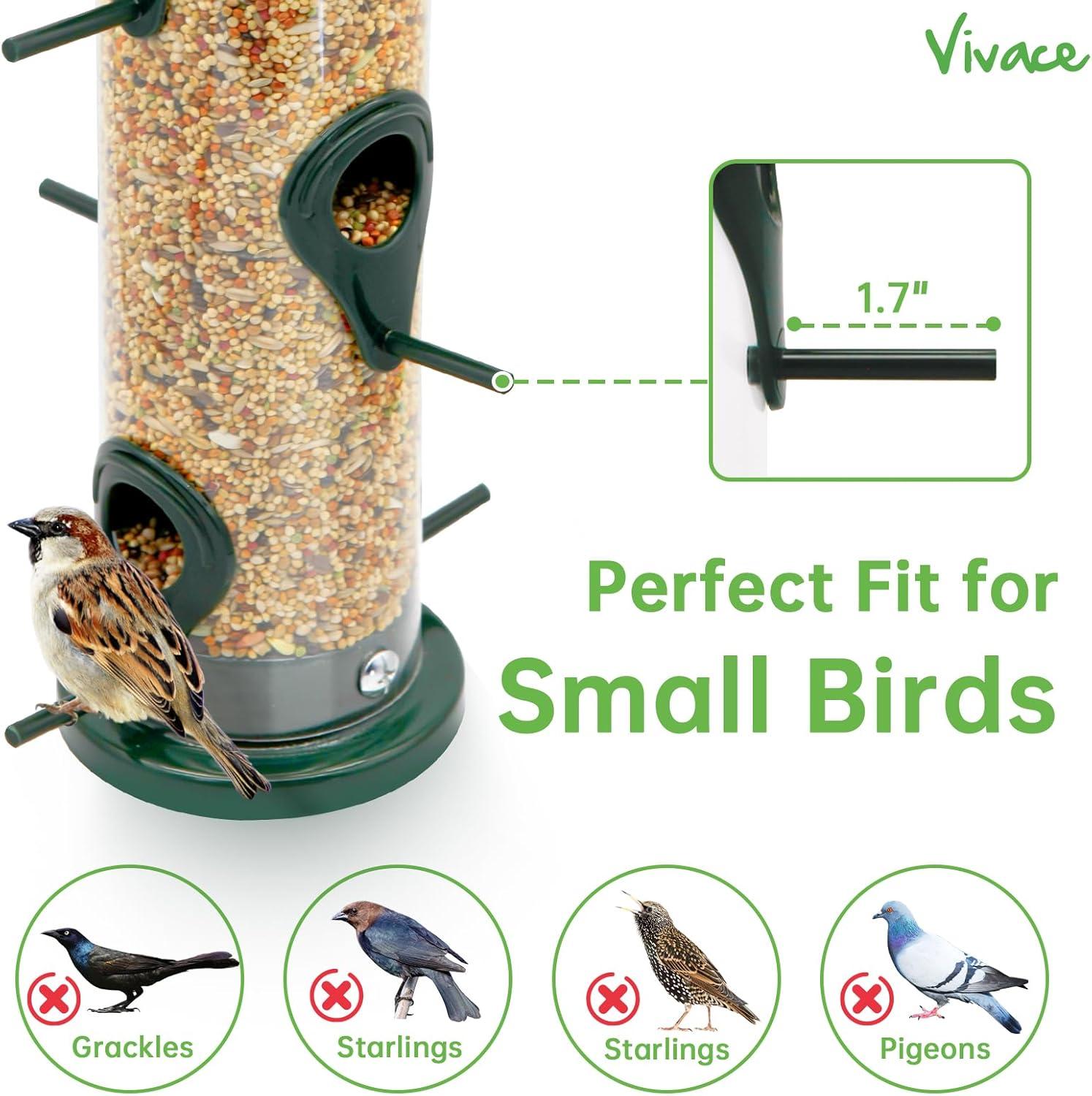 2 Pack Classic Bird Feeders 6 ports. 2LB capacity. For outdoors. Hanging style.