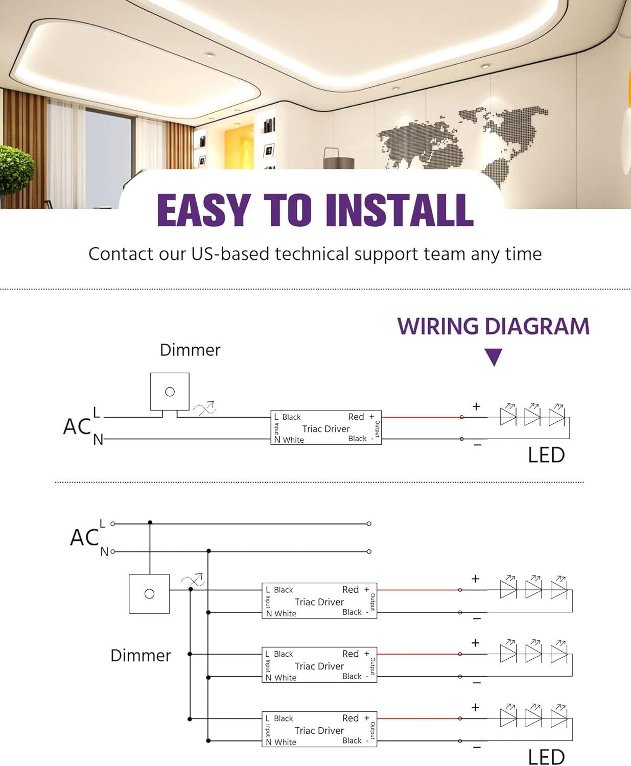 HitLights 100W Dimmable LED Driver Transformer, Power Supply 100~277V AC to 24V DC, 4.1A, Compatible with Forward/Reverse Phase, TRIAC, MLV, ELV Dimmers Such As Lutron, Leviton, Legrand, UL-Listed