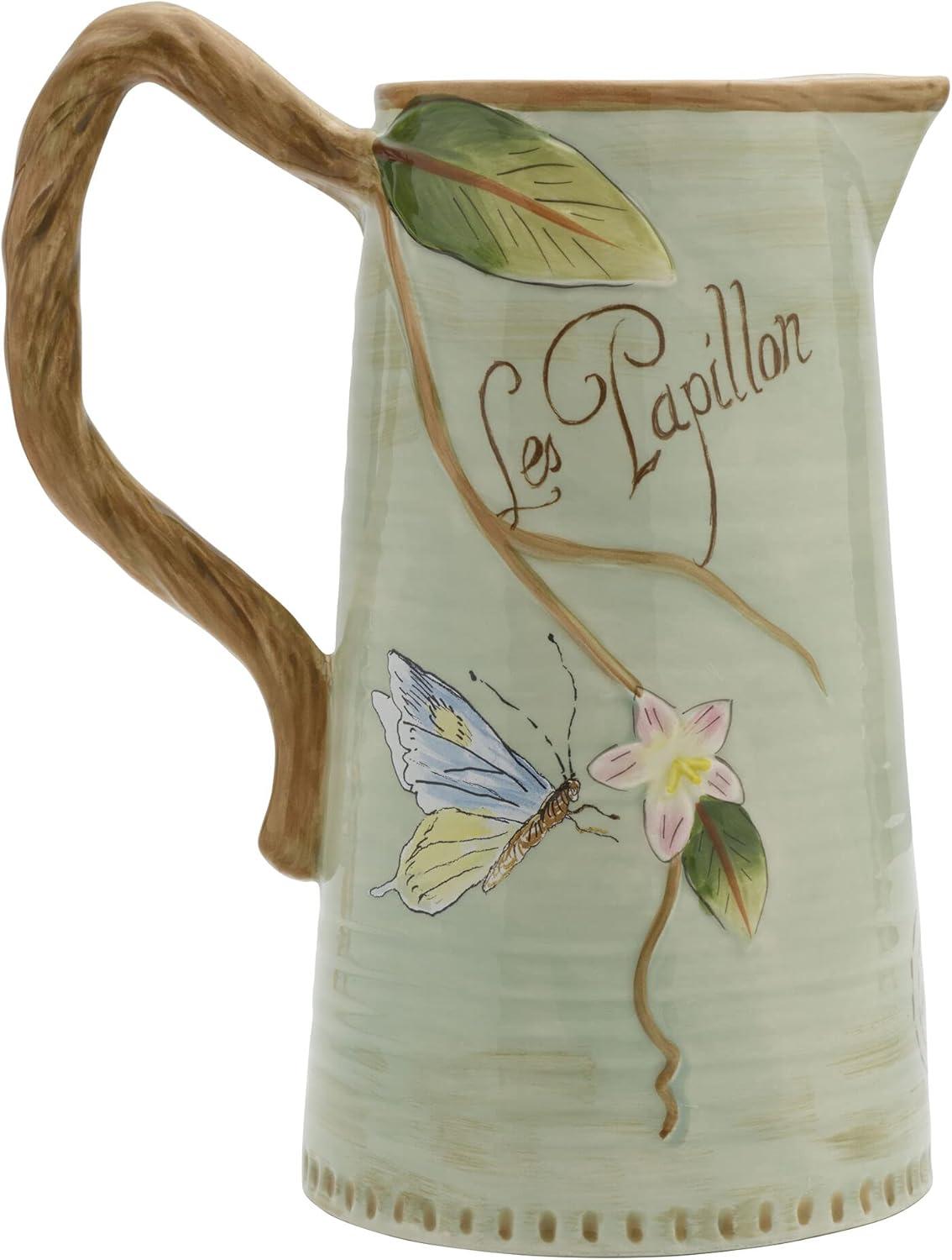 Fitz & Floyd Fitz and Floyd Toulouse Pitcher, 2 1/2-Quart, Green