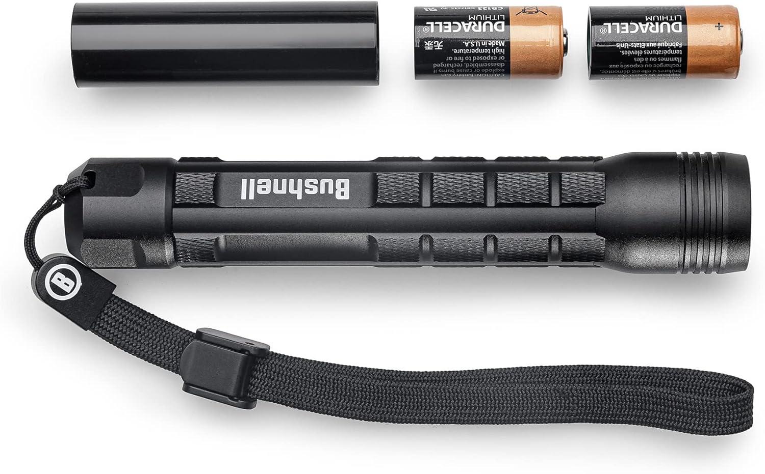 Bushnell Tactical Flashlight, 700 Lumens, Compact LED Construction, Uses Included CR123 Batteries or Rechargeable Battery| Police, Military, Hunting, Security