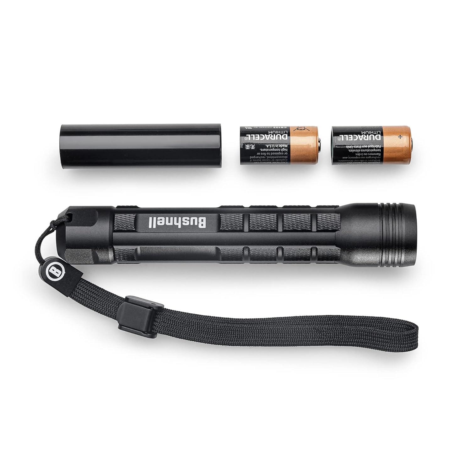 Bushnell Tactical Flashlight, 700 Lumens, Compact LED Construction, Uses Included CR123 Batteries or Rechargeable Battery| Police, Military, Hunting, Security