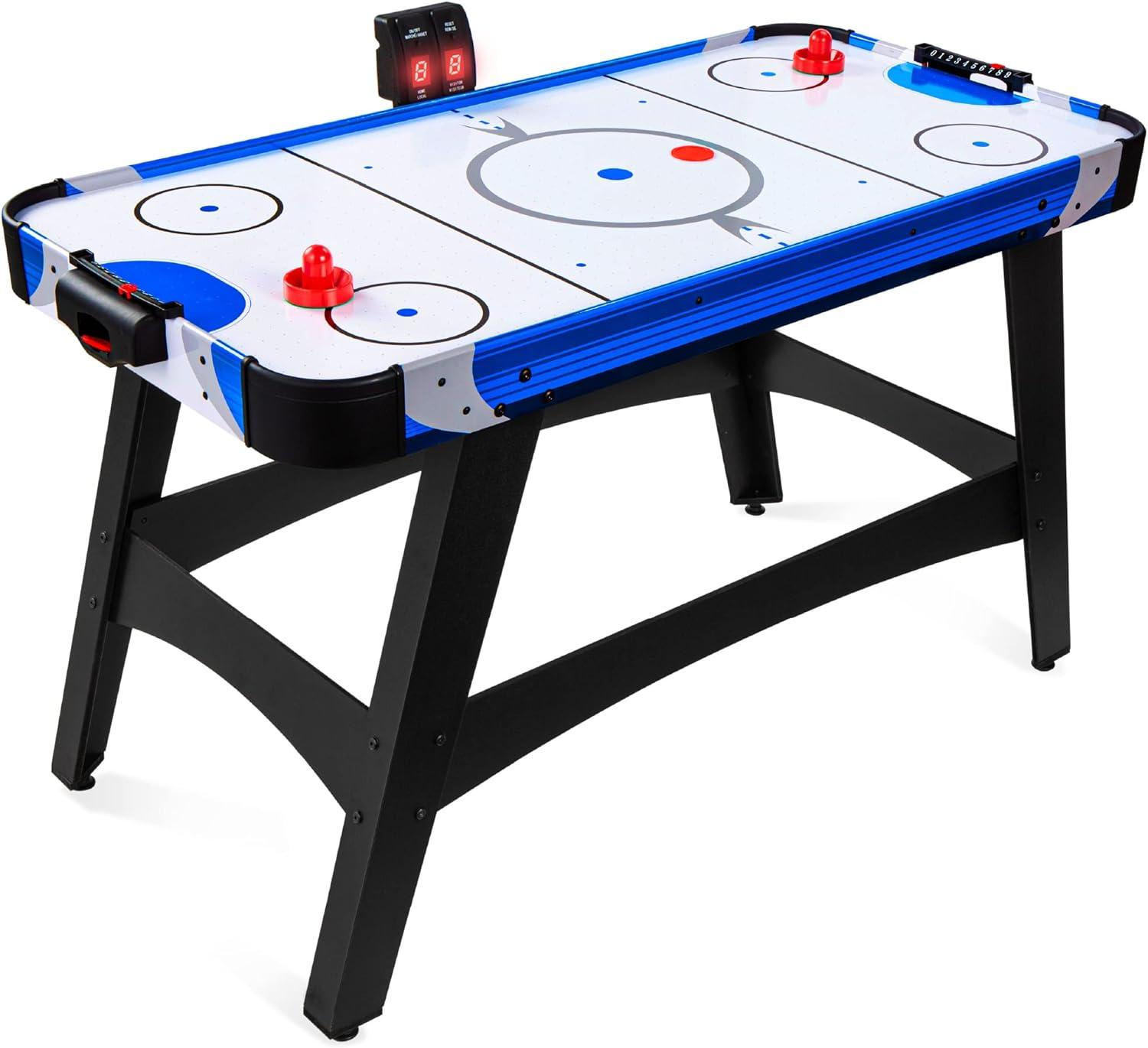 Best Choice Products 58in Mid-Size Air Hockey Table for Game Room w/ 2 Pucks, 2 Pushers, LED Score Board, 12V Motor