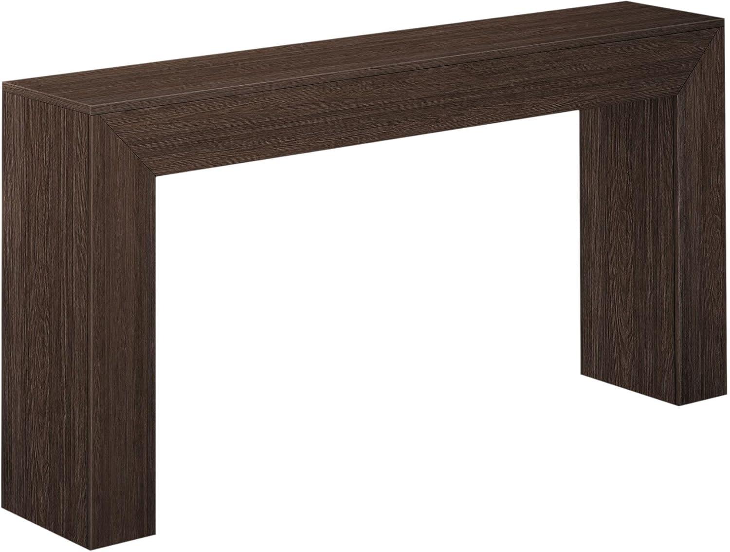 Walnut 66'' Solid Wood Console Table with Storage