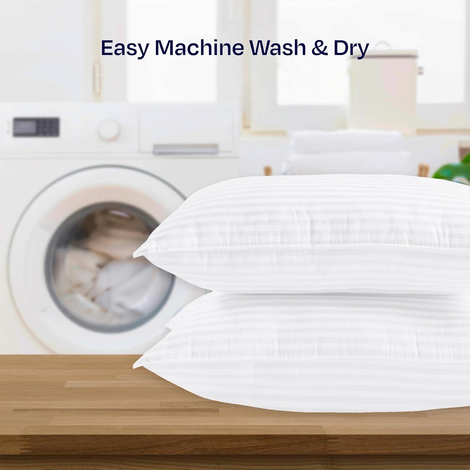 California Design Den Comfort Bed Pillows Standard Size set of 2, Cooling Luxury Hotel Pillows, for Back, Stomach, Side Sleepers 20 x 26 Inches