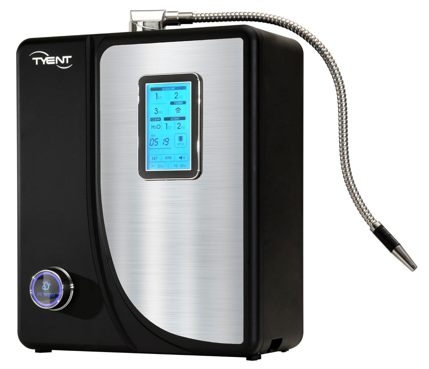 Tyent Black and Silver Alkaline Water Ionizer with Touchscreen
