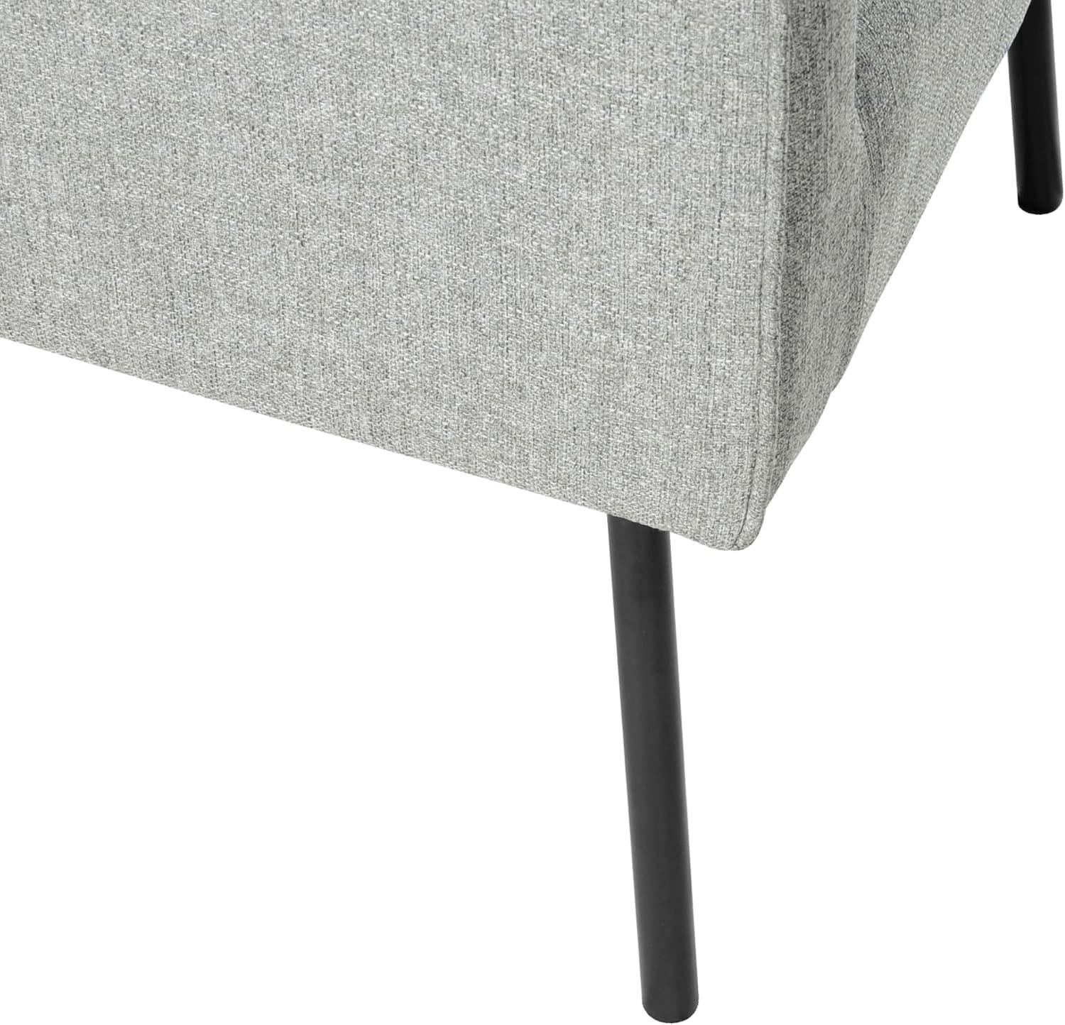 HomePop 20.9" Seat Height Modern Fabric Accent Chair in Gray