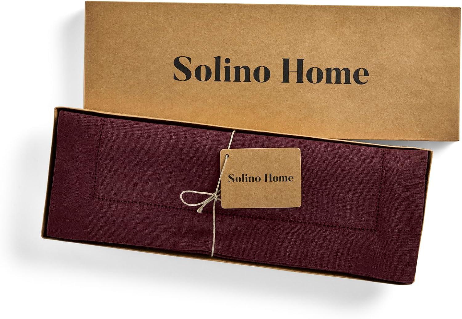 Solino Home 100% Pure Linen Hemstitch Placemats - Classic Hemstitch (Set of 4)