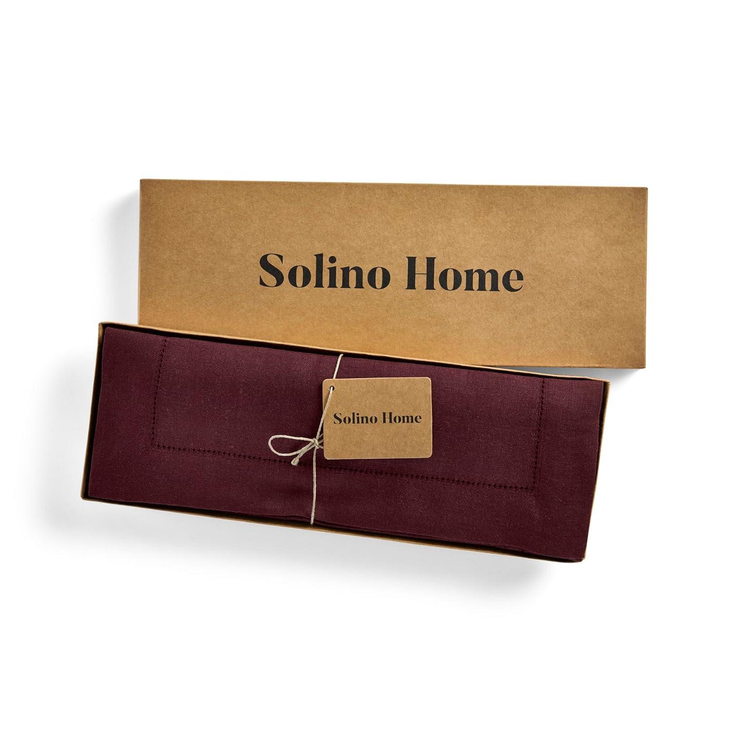 Solino Home 100% Pure Linen Hemstitch Placemats - Classic Hemstitch (Set of 4)