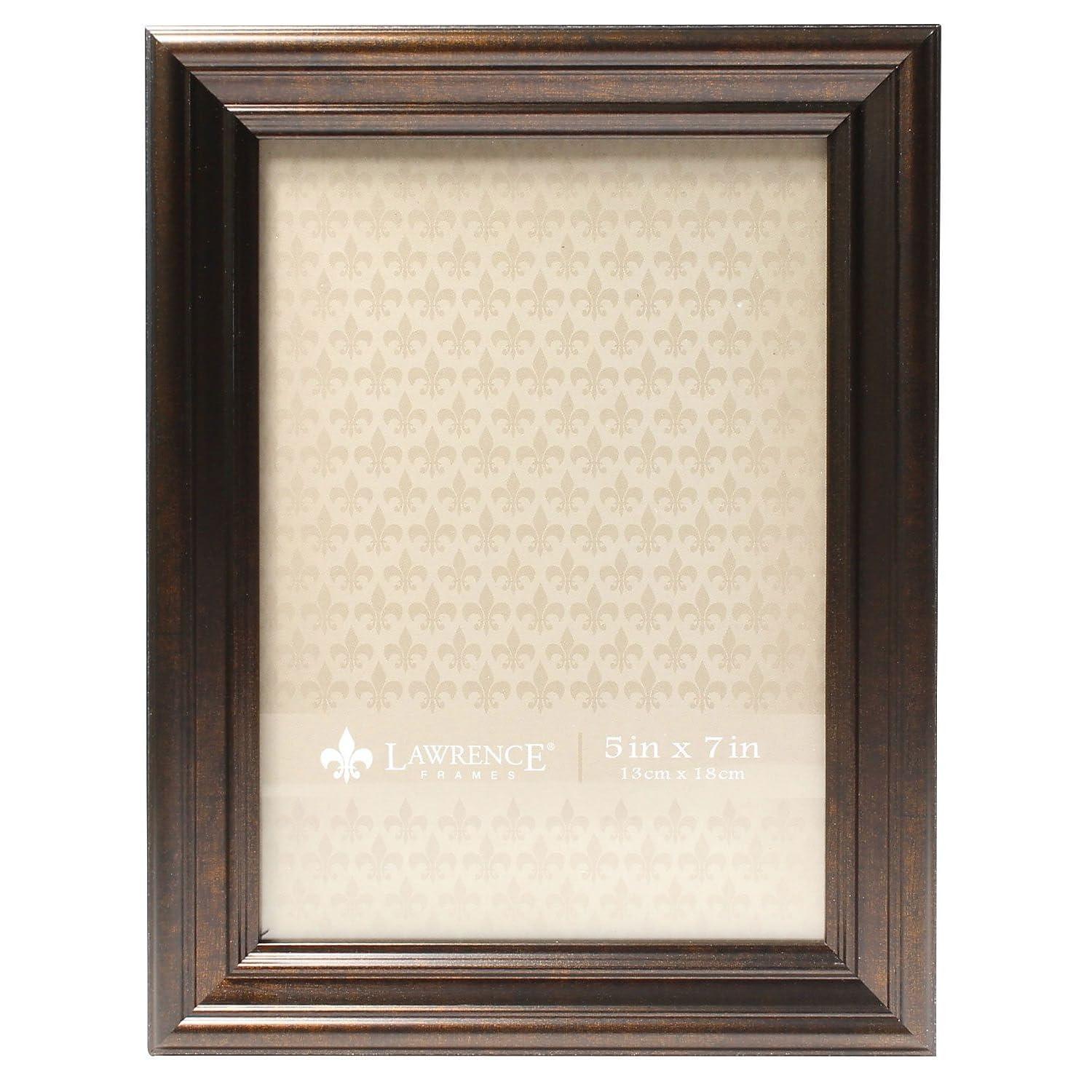 Lawrence Frames 5x7 Classic Detailed Oil Rubbed Bronze Picture Frame 535557